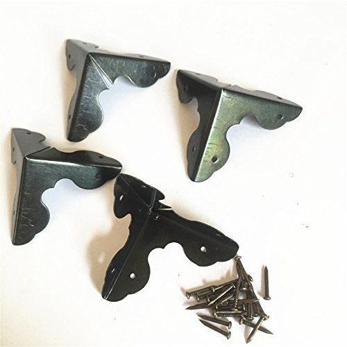 10PCS 33MM Black corners Decorative YINGYING DIY Unique Man Wooden Desk