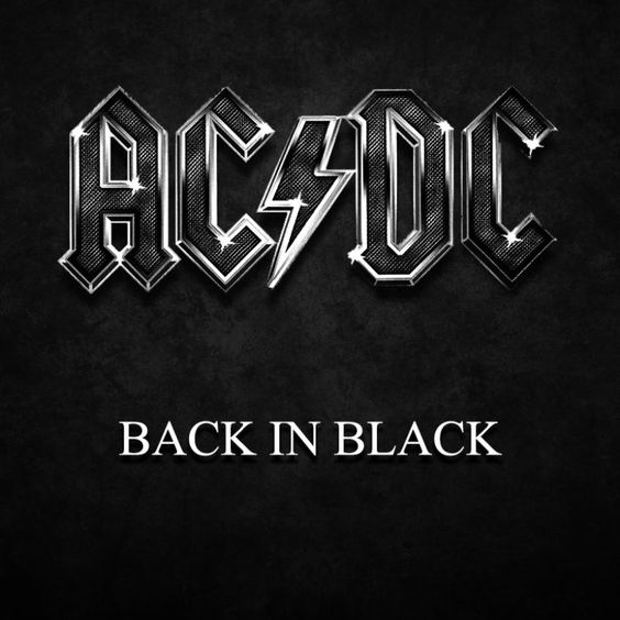 AC/DC – Back in Black (single cover art) AC/DC – Back in Black (single cover art)