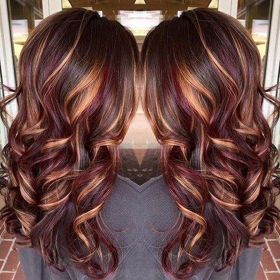short red hair with highlights