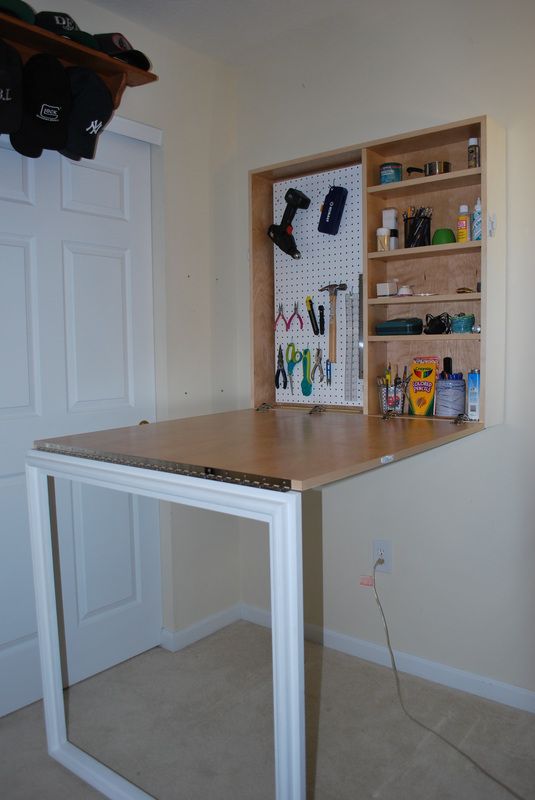 Craft Cabinet Sawdust Therapy Fold Down Table Out Craft Cabinet Sawdust Therapy, Craft Cabinet With Drop Down Table Plans