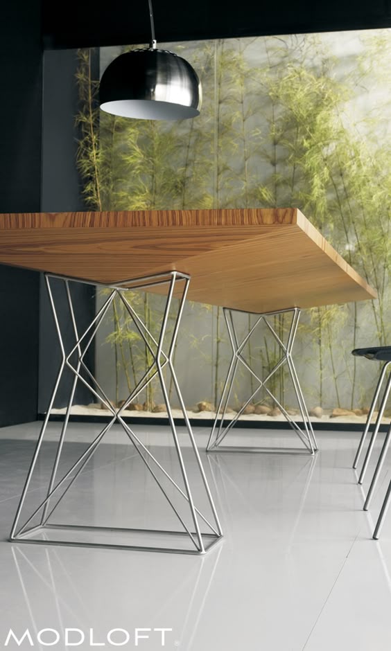Curzon 87in Dining Table Ship program, Teak and Stainless steel - elegante esstische ign design Curzon 87in Dining Table Ship program, Teak and Stainless steel - elegante esstische ign design
