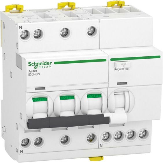 Electricité > Tableau électrique > Disjoncteur modulaire > Disjoncteur tripolaire SCHNEIDER ELECTRIC, Franco de port pout toute commande supérieure à 250€. Acti9 iDD40N - disjoncteur différentiel - 3P+N C 20A 6000A/10kA 30mA type A SI Attention ! Il est impératif de vérifier le bon état du colis, aussi bien extérieur qu\'intérieur, au moment de la livraison. Toutes les réclamations doivent être faites en présence du transporteur. Sans réclamation écrite de votre part au moment de la livraison, no