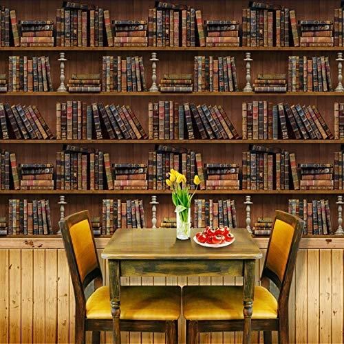 Peel-and-Stick Removable Wallpaper Books Book Library Vintage Literary