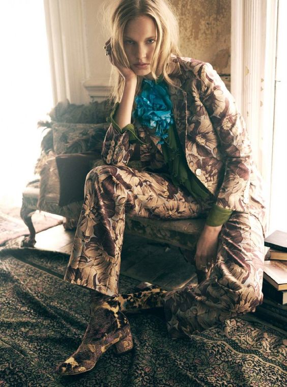 Elisabeth Erm by Regan Cameron for Harper's Bazaar UK October 2015 - GUCCI Fall 2015