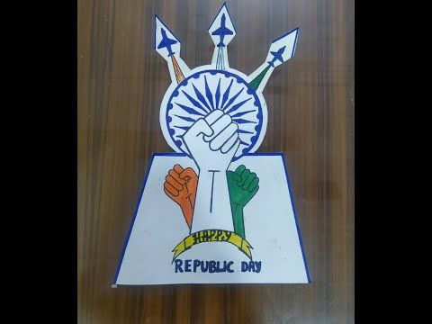 26 january drawing / republic day drawing with water colours step by step - YouTube