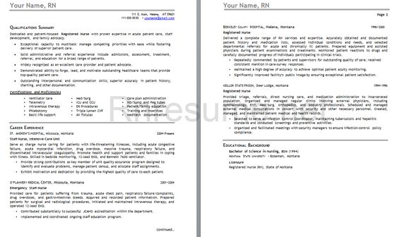 new grad rn resume template