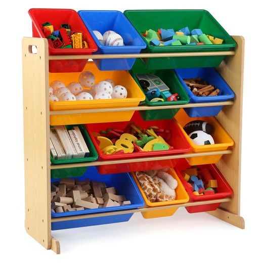 This Space Saving Tot Tutors Kids Toy Storage Organizer With 12 Plastic Bins S Lots Of Children Organization Kid Tot Tutors Kids Toy Storage Organizer, Plastic Toy Storage Containers