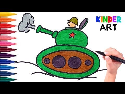Kak Legko Narisovat Tank S Tankistom Rebenku Poetapno Video Dlya