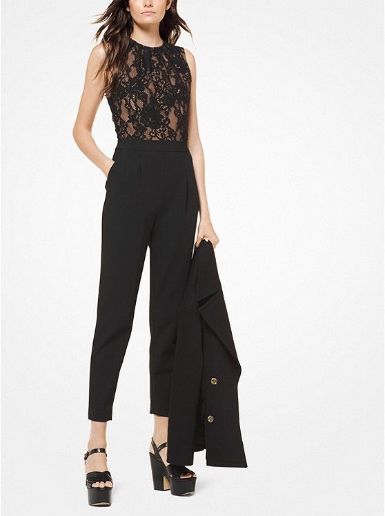 Floral Lace Jumpsuit | Michael Kors | Lace jumpsuit Forever New COURT - Blazer - pink