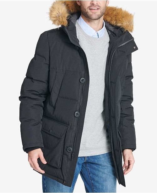 tommy hilfiger jacket with fur hood