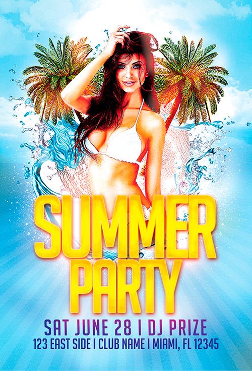 Free Flyer Summer Beach Party Template - freepsdflyer - beach party flyer template Free Flyer Summer Beach Party Template - freepsdflyer - beach party flyer template