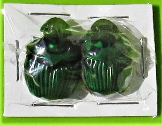 Green Dung Beetle Scarab Oxysternon conspicillatum Pair Fast from USA