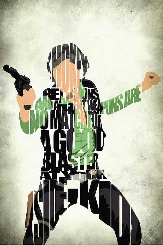 Han Solo Star wars canvas quote wall decal photo painting framed pop art poster