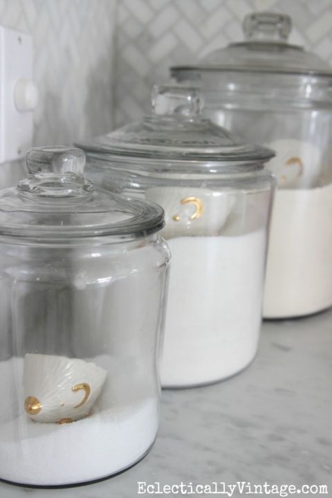 Love These Gl Jars For Storing Flour Sugar And Salt On The Gl Jars For Storing Flour Sugar