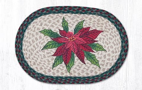 Closeout Martha Stewart Collection Poinsettia Holiday 33 Poinsettia Round Rugs Bath Rugs