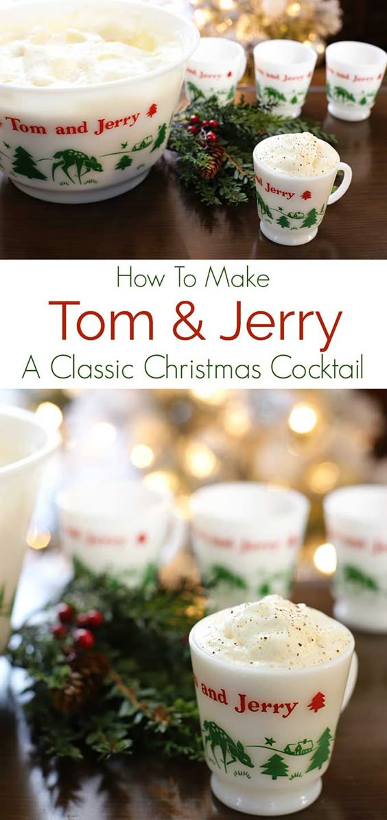 Learn how to make a Tom And Jerry drink, a classic holiday cocktail. Tom And Jerry drink ingredients and instructions for mixing this festive holiday drink included.