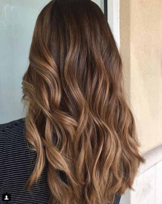brown hair with caramel highlights