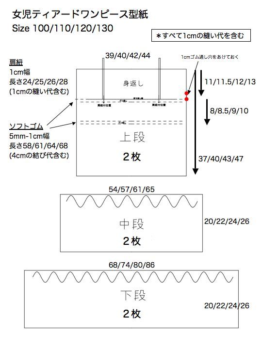 直断ちok 子供用ティアードドレス無料型紙 Pivot Pattern 無料型紙 縫い方解説 服を作る 型紙 洋裁 直断ちok 子供用ティアードドレス無料型紙 Pivot Pattern 無料型紙 縫い方解説 服を作る 型紙 洋裁