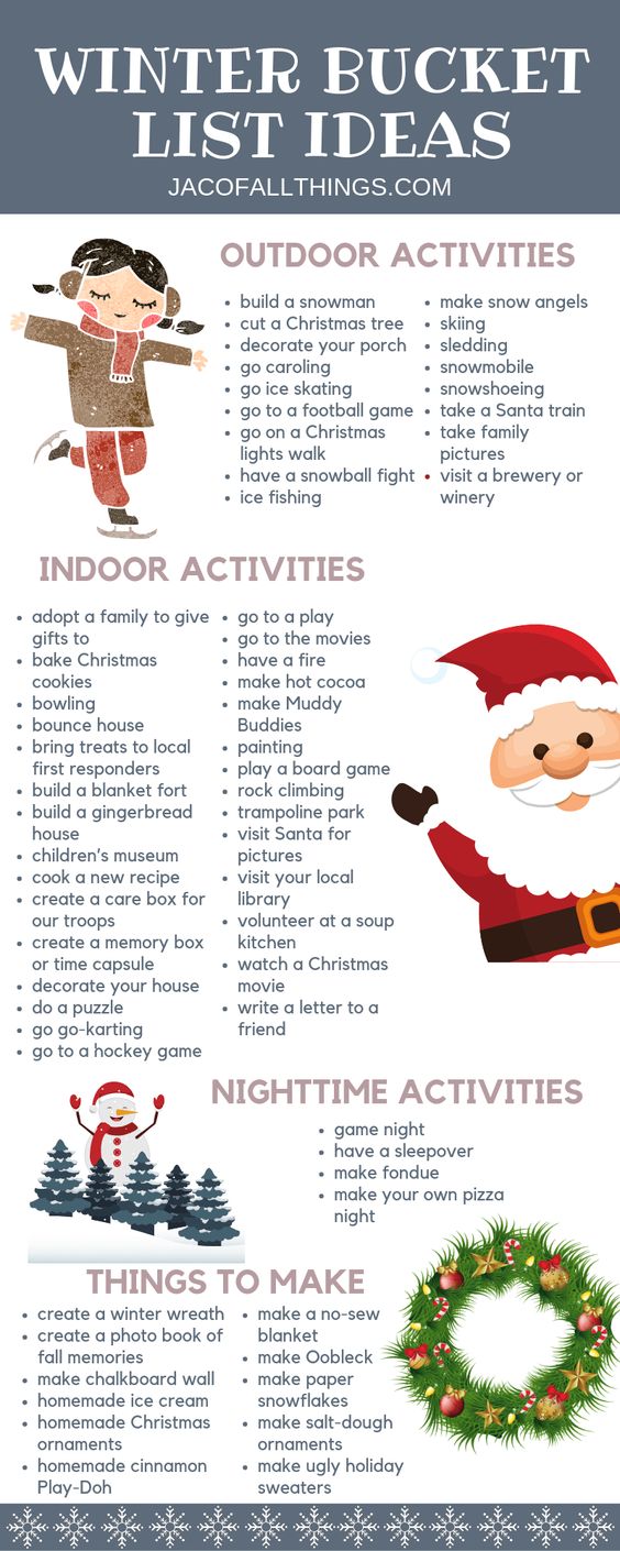 Winter Bucket List Ideas and Activities