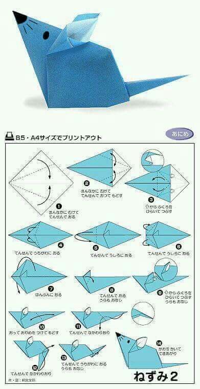 Rato origami animal's