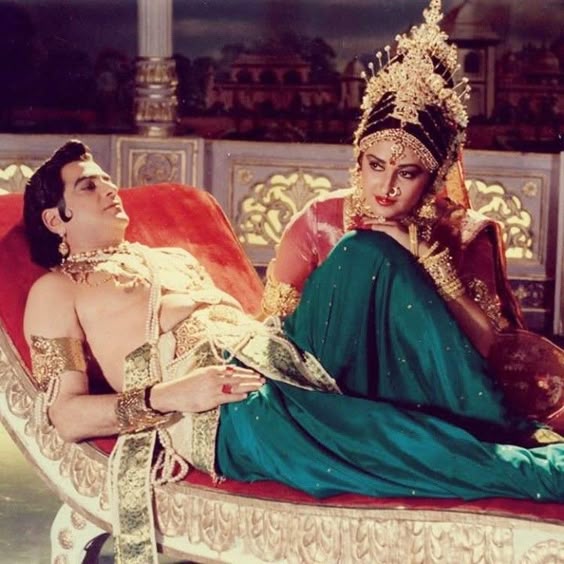 Jaya Prada with Jeetendra in Luv Kush