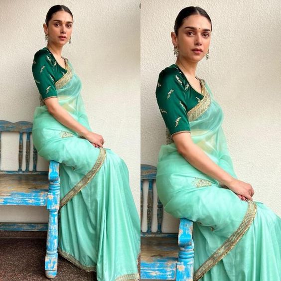 Aditi Rao Hydari keeps it elegant in simple saree & serves us minimalistic sartorial inspiration | PINKVILLA