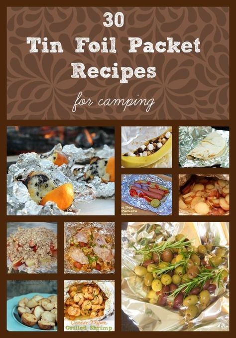 Need some ideas for camping recipes? Check out these tin foil packet recipes and prepare your camp dinners ahead of time. From appetizers to desserts, this list has every camping recipe you\'ll need!