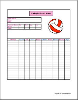 volleyball sign up sheet