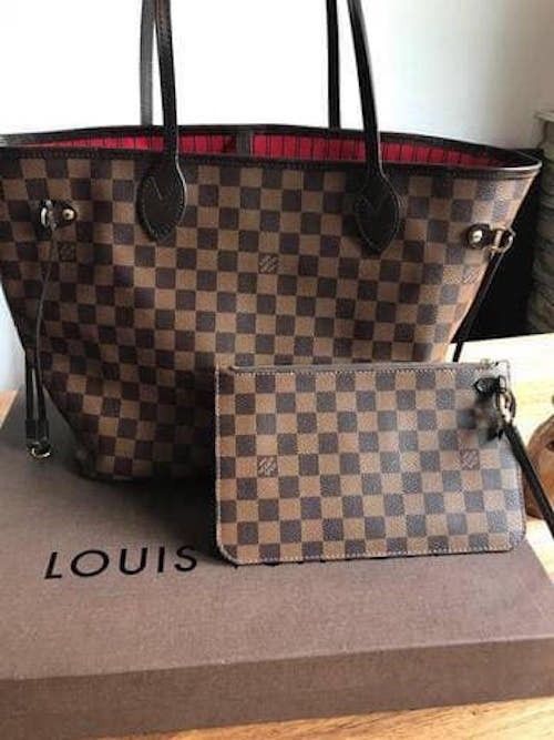 Louis Vuitton Handbag Neverfull Damier Mm Purse Designer Louis Vuitton Handbag Neverfull Damier