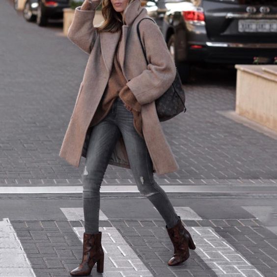 Fashion Lapel Plain Loose Keep Warm Woolen Long Coat - zoyne.com