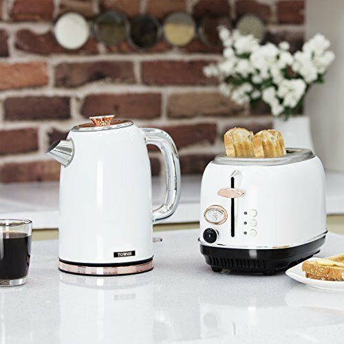 Slice Toaster, Stainless Steel, 810 Tower Kitchen Appliance Retro Stylish