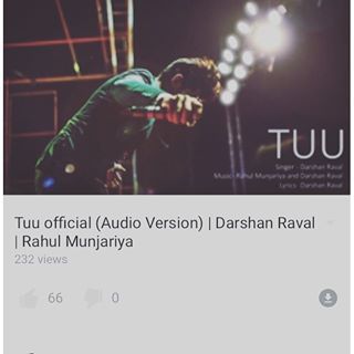darshans new song tuu is out go and watch and dont forget to subscribe/like and comment...go and watch...and keep on supporting darshan..#keepsmiling#spreadlove