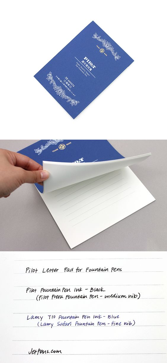 Pilot Letter Pad for Fountain Pens - Horizontal Lined - 30 Sheets - horizontal writing paper Pilot Letter Pad for Fountain Pens - Horizontal Lined - 30 Sheets - horizontal writing paper