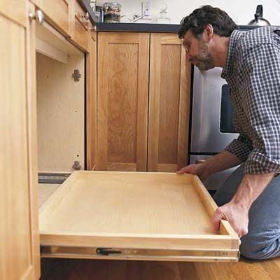 Build And Install Sliding Shelves For Kitchen Cabinets Need To Do Build And Install Sliding Shelves For Kitchen Cabinets Need To Do Deep Pantry Brian S List Pinterest Larder Shelving