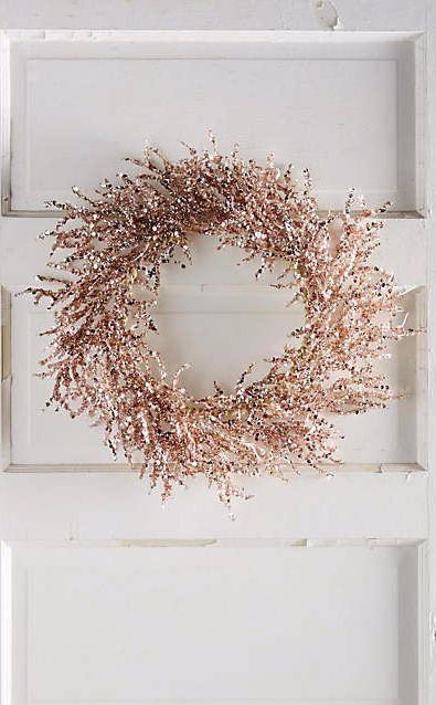 use as decor for wedding Rosy Wreath. Simple and rustic, but classy winter wreath .