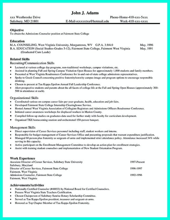 How to Write a College Admission Résumé - student resume for college How to Write a College Admission Résumé - student resume for college