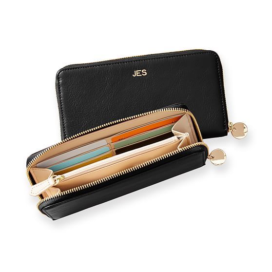 personal gift for men and women mini wallet Personalizable key pocket with card pockets and zip pocket