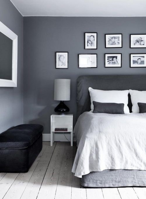 Tonos Grises Para Decorar Una Habitación Con Cuadros Gray Bedroom Walls Bedroom Wall Colors Bedroom Wall Paint