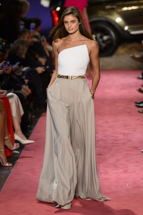 style inspiration + fashion + runway + Brandon Maxwell | Julie de la Playa spring fashion trends, high waisted pants, summer top