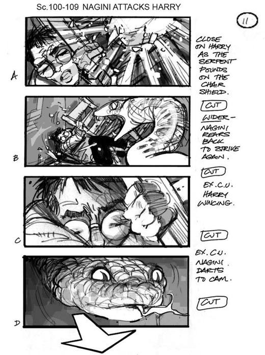 Harry Potter and the Deathly hallows 3 Color scripts - comic storyboards Harry Potter and the Deathly hallows 3 Color scripts - comic storyboards