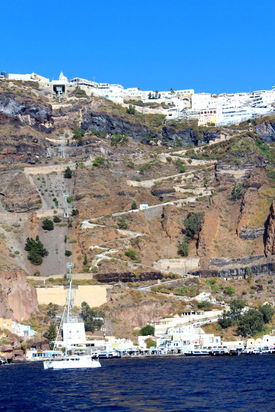 Cable car or donkey ride up the cliff