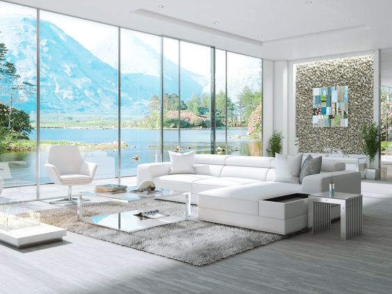 Sáng tạo phòng khách sang trọng cùng sofa da TPHCM trắng tinh khôi