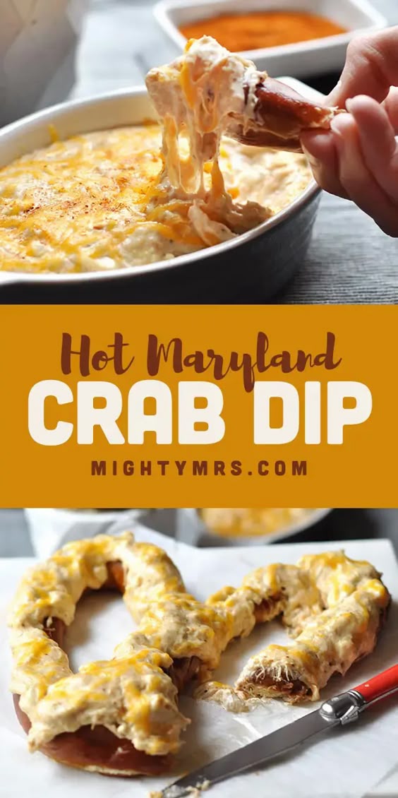 Maryland Crab Dip Pretzel - Mighty Mrs.