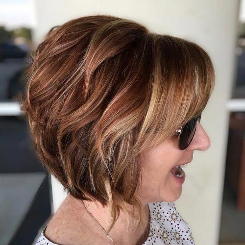 stacked bob with bangs