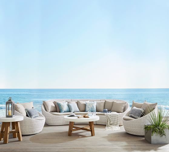 Capitola 22 Round Side Table Curved Sectional Outdoor Furniture Sets Outdoor Furniture Sets, Round Table Capitola