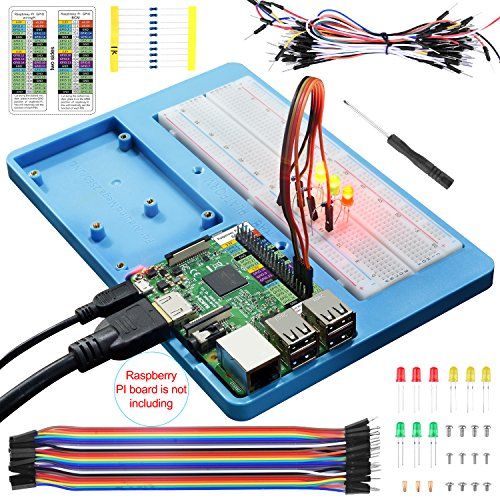 UNIROI Fun Kit Composant /Électronique Breadboard C/âble Resistor Capacitor LED Potentiom/ètre pour Arduino Kit dapprentissage MEGA2560 UNO R3 Raspberry Pi 3 UA032