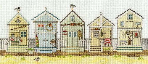 Bothy Threads Beach Huts Fun Cross Stitch Kit by Bothy Threads