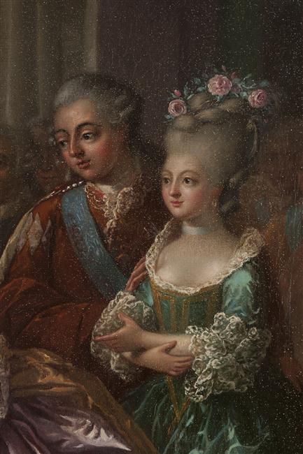 Detail of the Comte d'Artois and Madame Elisabeth, 1782