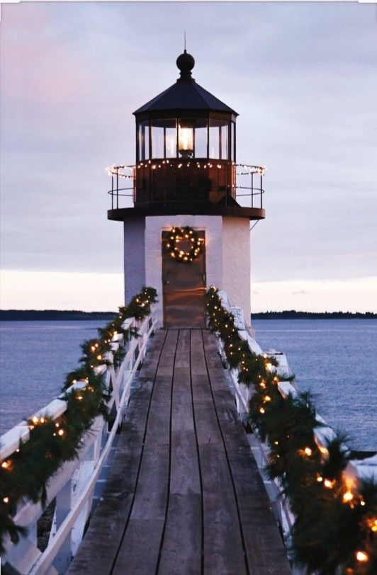 1907 Isle Au Haut Lighthouse Robinson Point Maine Lighthouse Coastal Christmas Beautiful Lighthouse