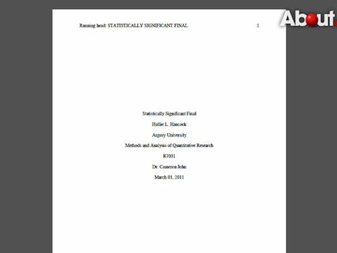 does apa format require a title page